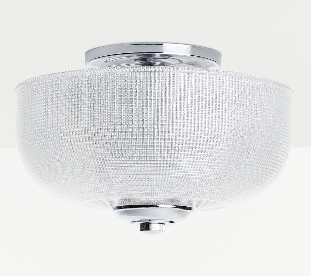 John Lewis & Partners Ezra Prismatic Glass Semi Flush Ceiling Light